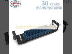 Bastidor de distribución principal MDF lateral de cable de 19 pulgadas, bloque de terminales telefónicos de 100 pares