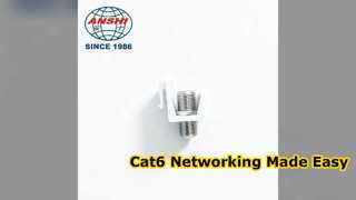 Instalación sencilla y sin herramientas del conector Keystone Cat6