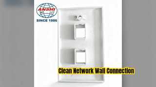 ANSHI 120 US Placa de pared Solución de red dual RJ45 RJ11