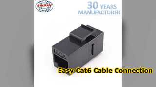 Configuración sencilla del acoplador Keystone Cat6 RJ45