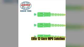 Solución de red Elite MPO Fiber Patch Cord 12 Core G652D