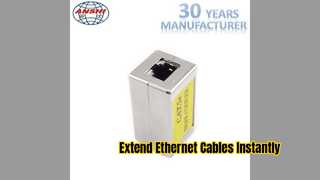 Extienda los cables Ethernet con acopladores metálicos RJ45 blindados