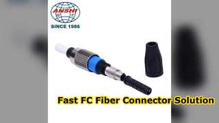 Solución fácil de montaje en campo del conector rápido de fibra óptica FC