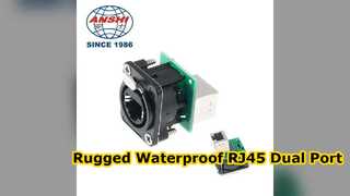 Tipo adaptador impermeable del conector D de Ethernet del puerto dual RJ45