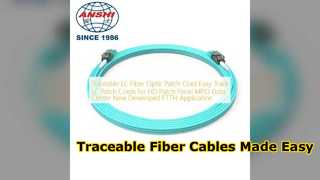 Cable de conexión de fibra óptica LC rastreable para centros de datos