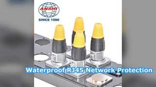 Waterproof Dual Port RJ45 Ethernet Connector Shielded