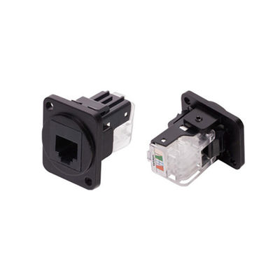 RJ45 D Type CAT6 UTP Keystone Jack Female Jack Panel Mount Telecommunications