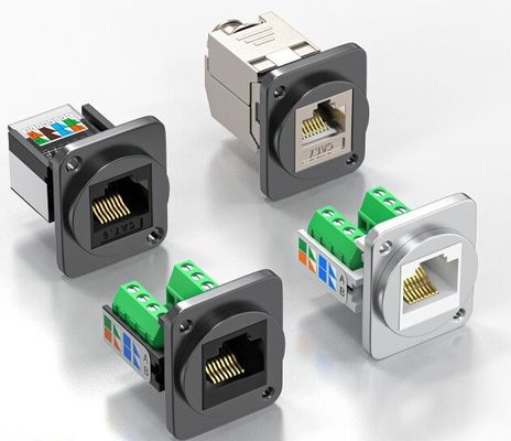 RJ45 D Type CAT6 UTP Keystone Jack Female Jack Panel Mount Telecommunications