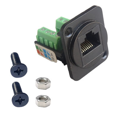 RJ45 D Type CAT6 UTP Keystone Jack Female Jack Panel Mount Telecommunications