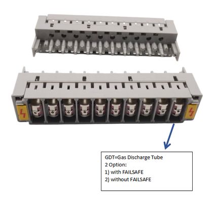 ANSHI 10 Pairs 3 Pole Gas Tube Arrester LSA Plus Module Overvoltage Protection