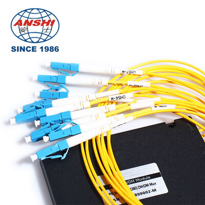 LC UPC Connector ABS BOX Type 1x8 Fiber Optic PLC Splitter High Quality Cable Type Optical PLC Splitter