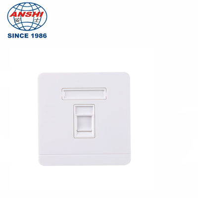 ANSHI RJ45 86x86mm Panel de agujero único con agujero doble Placa de cara de telecomunicaciones