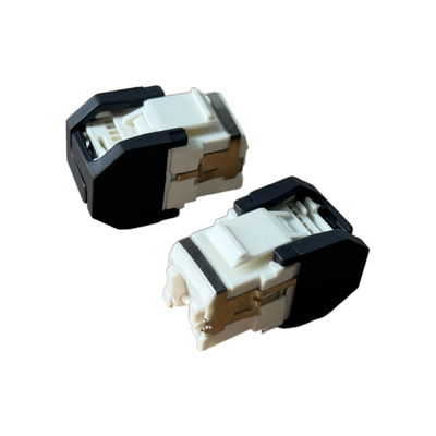 RJ45 3M Type STP CAT6 Unshielded Keystone Jack 180 Degree With Gold Plating