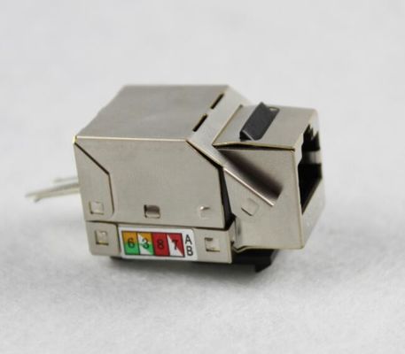 RJ45 Jack trapezoidal CAT5E CAT6 CAT6A protegió Jack trapezoidal en color metálico