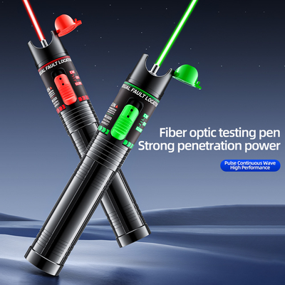 Rastreador de fallas de láser rojo verde para redes FTTH FTTB FTTX con conectores SC/ST/FC y potencia de salida de 5-100 MW