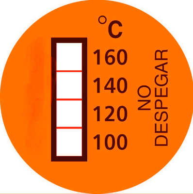 Restaurantes Etiquetas sensibles a la temperatura irreversibles 100-160°C para aplicaciones de alta temperatura