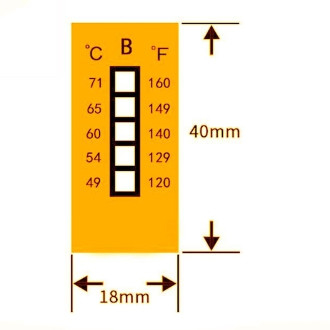 8 Nivel No Reversible Adhesivos sensibles a la temperatura 37-65°C / 99-149°F
