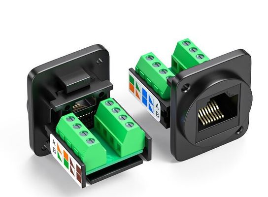 RJ45 D Type CAT6 UTP Keystone Jack Female Jack Panel Mount Telecommunications