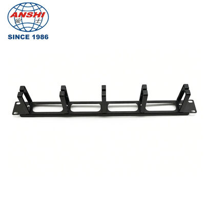 Administrador de cable horizontal montable en bastidor de 19 pulgadas con 5 anillos para la gestión de cables de red