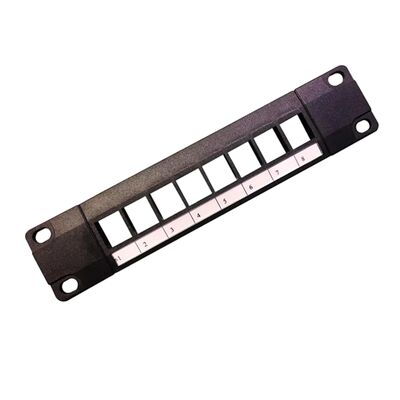 Panel de parches modular descargado de 8 puertos con compatibilidad CAT6A para conexiones RJ45