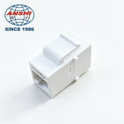 ANSHI Jack Keystone sin herramientas de 180 grados RJ45 CAT5E CAT6 CAT6A UTP Piezas de telecomunicaciones sin blindaje