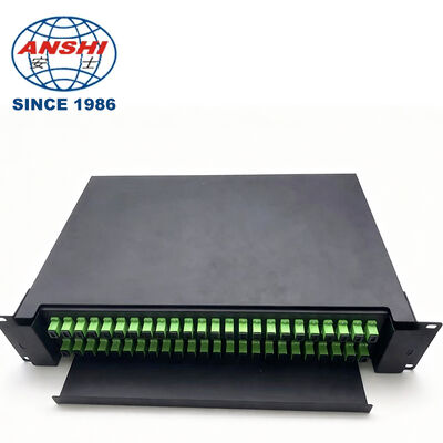 Caja de terminal ODF deslizante de montaje en rack 1U de 19