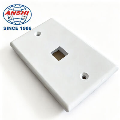 Placa de pared estándar de EE. UU. de 1 a 6 pandillas, cubierta de placa frontal de salida de red ignífuga ABS