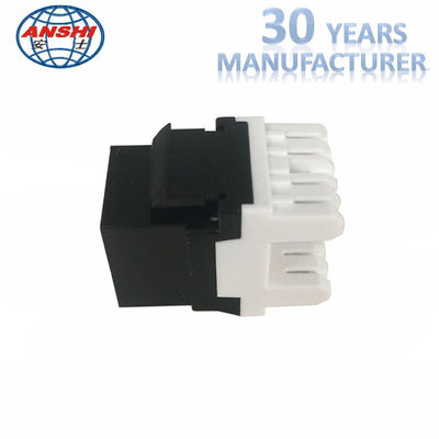 Press Fit PC Material CAT6 RJ45 Tool Free Keystone Jack